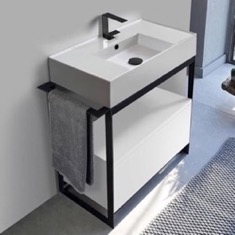 Modern  Console Vanity, 35 inch